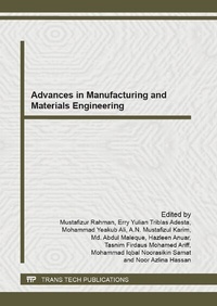 Enlarge image Cover: Advances in Manufacturing and Materials Engineering (ICAMME) - Trans Tech Publications Ltd