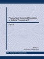 Cover: Physical and Numerical Simulation of Material Processing VI - Trans Tech Publications Ltd