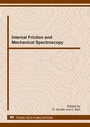 Cover: Internal Friction and Mechanical Spectroscopy - Trans Tech Publications Ltd