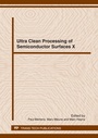 Cover: Ultra Clean Processing of Semiconductor Surfaces X - Trans Tech Publications Ltd