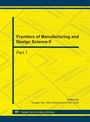 Cover: Frontiers of Manufacturing and Design Science II - Trans Tech Publications Ltd