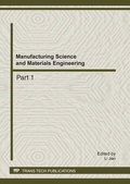 Cover: Manufacturing Science and Materials Engineering - Trans Tech Publications Ltd