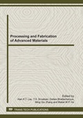Cover: Processing and Fabrication of Advanced Materials - Trans Tech Publications Ltd