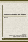 Cover: Automation Equipment and Systems - Trans Tech Publications Ltd