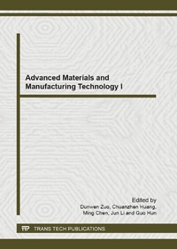 Enlarge image Cover: Advanced Materials and Manufacturing Technology I - Trans Tech Publications Ltd