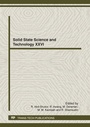 Cover: Solid State Science and Technology XXVI - Trans Tech Publications Ltd