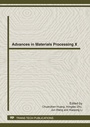 Cover: Advances in Materials Processing X - Trans Tech Publications Ltd