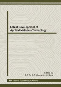 Enlarge image Cover: Latest Development of Applied Materials Technology - Trans Tech Publications Ltd