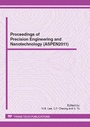 Cover: Proceedings of Precision Engineering and Nanotechnology - Trans Tech Publications Ltd