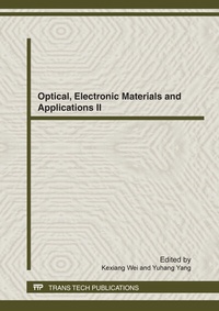 Enlarge image Cover: Optical, Electronic Materials and Applications II - Trans Tech Publications Ltd