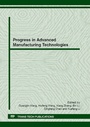 Cover: Progress in Advanced Manufacturing Technologies - Trans Tech Publications Ltd