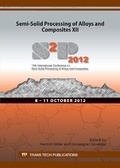 Cover: Semi-Solid Processing of Alloys and Composites XII - Trans Tech Publications Ltd