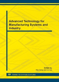 Enlarge image Cover: Advanced Technology for Manufacturing Systems and Industry - Trans Tech Publications Ltd