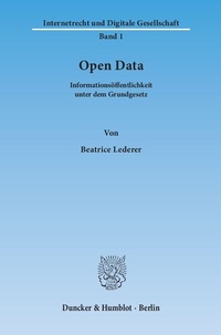 Abbildung von: Open Data. - Duncker & Humblot