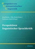 Cover: Perspektiven linguistischer Sprachkritik - ibidem