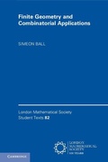 Cover: Finite Geometry and Combinatorial Applications - Cambridge University Press