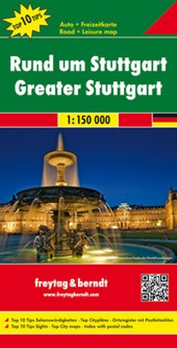 Abbildung von: Rund um Stuttgart, Top 10 Tips, Autokarte 1:150.000 - Freytag-Berndt und ARTARIA