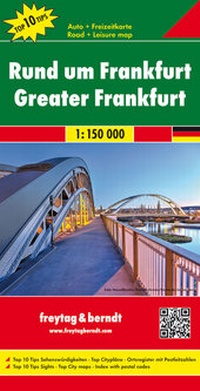 Abbildung von: Rund um Frankfurt, Top 10 Tips, Autokarte 1:150.000 - Freytag-Berndt und ARTARIA