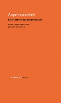 Cover: Angemessenheit - Wallstein