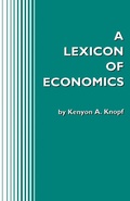Cover: A Lexicon of Economics - Academic Press