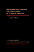 Cover: Mathematics for Stability and Optimization of Economic Systems - Academic Press