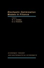 Cover: Stochastic Optimization Models in Finance - Academic Press