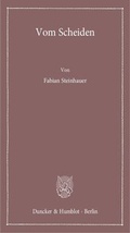 Cover: Vom Scheiden. - Duncker & Humblot