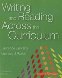 Enlarge image Cover: Writing and Reading Across the Curriculum - Pearson