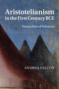 Cover: Aristotelianism in the First Century BCE - Cambridge University Press