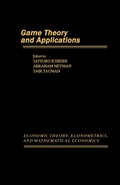 Cover: Game Theory and Applications - Academic Press