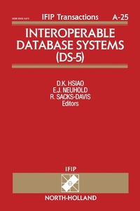 Enlarge image Cover: Interoperable Database Systems (DS-5) - Elsevier
