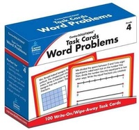 Enlarge image Cover: Task Cards: Word Problems, Grade 4 - Carson Dellosa Education