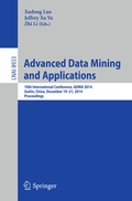 Cover: Advanced Data Mining and Applications - Springer
