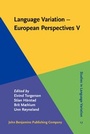 Cover: Language Variation - European Perspectives V - John Benjamins Publishing Co