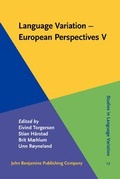 Cover: Language Variation - European Perspectives V - John Benjamins Publishing Co