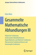 Cover: Gesammelte Mathematische Abhandlungen III - Springer