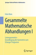 Cover: Gesammelte Mathematische Abhandlungen I - Springer