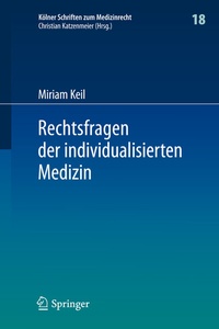 Abbildung von: Rechtsfragen der individualisierten Medizin - Springer