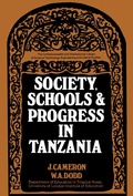 Cover: Society, Schools and Progress in Tanzania - Elsevier
