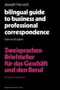 Cover: Bilingual Guide to Business and Professional Correspondence: German-English - Elsevier