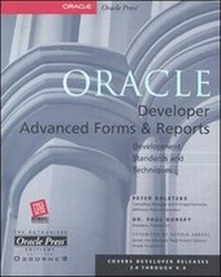 Enlarge image Cover: Oracle Developer Advanced Forms & Reports - McGraw-Hill Professional