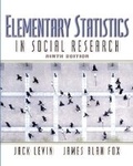 Cover: Elementary Statistics in Social Research - Pearson