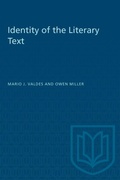 Cover: Identity of the Literary Text - University of Toronto Press
