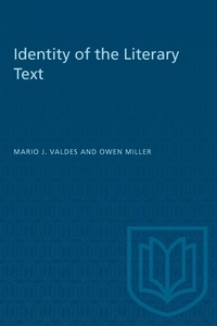 Abbildung von: Identity of the Literary Text - University of Toronto Press
