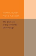 Cover: The Elements of Experimental Embryology - Cambridge University Press