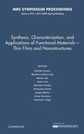 Cover: Synthesis, Characterization, and Applications of Functional Materials - Thin Films and Nanostructures: Volume 1675 - Materials Research Society