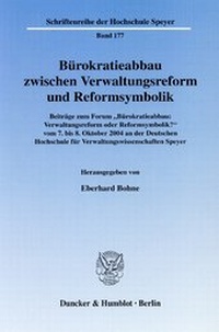Abbildung von: Bürokratieabbau zwischen Verwaltungsreform und Reformsymbolik - fibre
