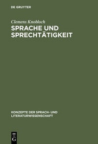 Abbildung von: Sprache und Sprechtätigkeit - De Gruyter
