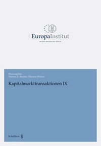 Abbildung von: Kapitalmarkttransaktionen IX - Schulthess Juristische Medien