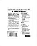 Cover: IBM (R) SPSS (R) Statistics Student Version 18.0 for Windows and Mac OS X - Pearson